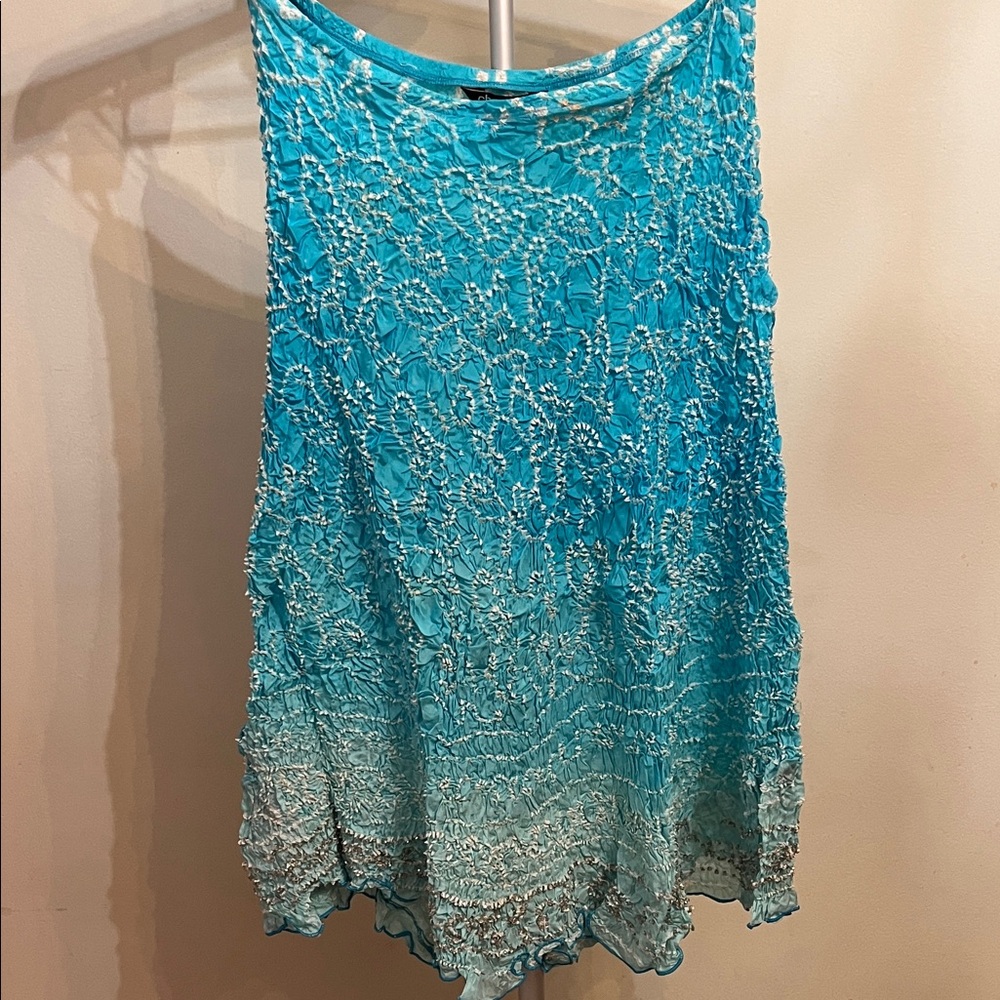 NWT Chaudry KC blue ombré midi skirt